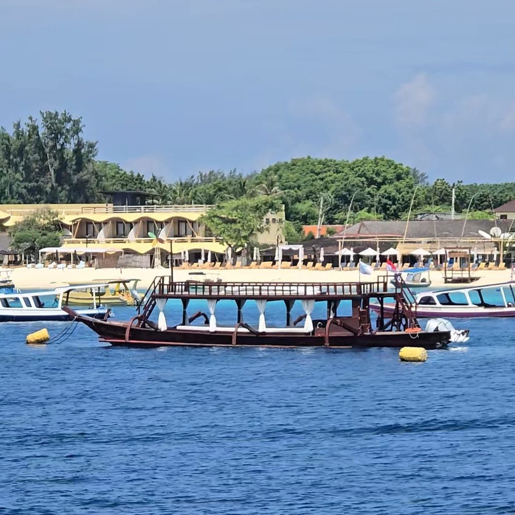 Gili Trawangan beach and tropical island